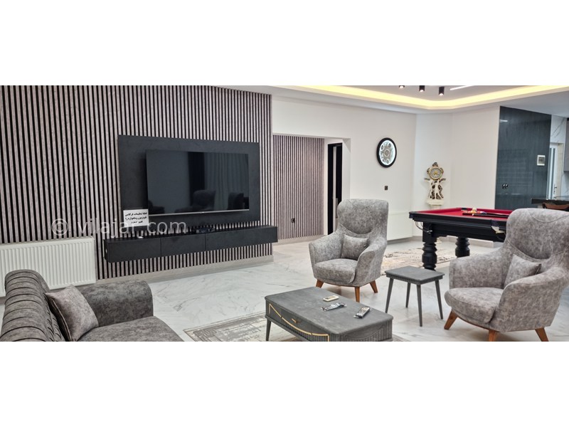 عکس شماره 860749 - ویلا استخردار لاکچری در متل قو - پذیرایی با مبلمان درجه یک و تلوزیون 60
