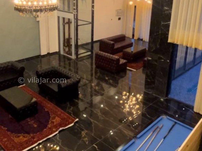 عکس شماره 877675 - ویلا با دو استخر آبگرم در رودهن - نمای سالن با ارتفاع ۶ متر